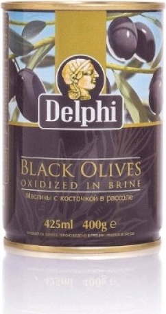 Delphi маслины Superior с косточкой в рассоле 420 г