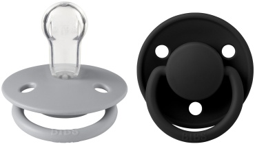 Набор пустышек BIBS De Lux Silicone Cloud, Black 0+ месяцев