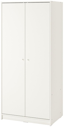 Распашной шкаф IKEA Клеппстад 50437235, 79.4x175.7х55 см, белый