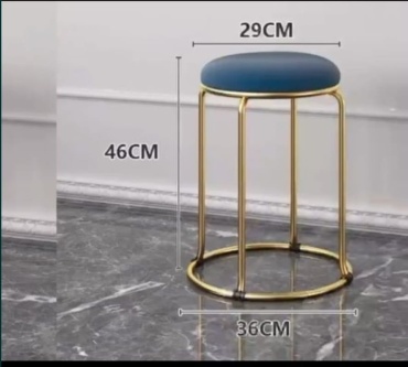 Табурет JAM Mebel JO-692037, 46x29x36 см, черный, золотистый
