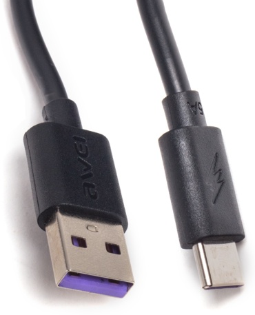 Кабель Awei USB 2.0 (M), USB TypeC (M), 0.3 м, CL-113T черный