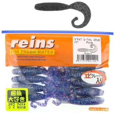 Силикон Reins Fat G-Tail Grub 3" 407 Pione