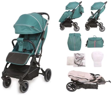 Коляска прогулочная PEGAS PierreD600P, бирюзовый