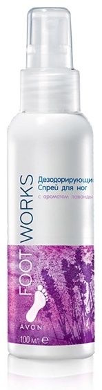 Avon Foot Works с ароматом лаванды дезодорант унисекс 100 мл