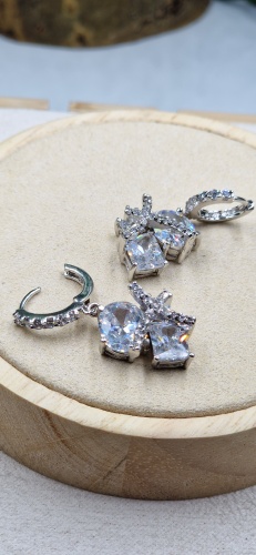 Серьги KOREAN SILVER медь, цирконий