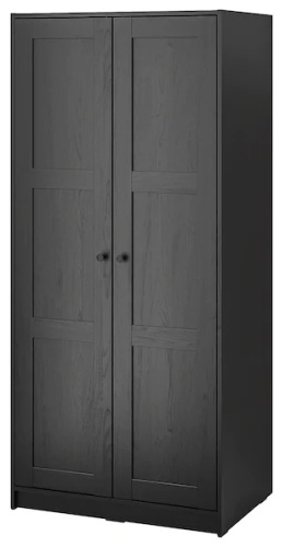 Распашной шкаф IKEA Раккестад 90453761, 79x176х55 см, черный