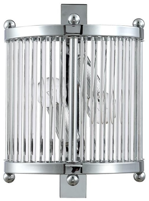 Бра настенный Crystal Lux Е14, серебристый, прозрачный