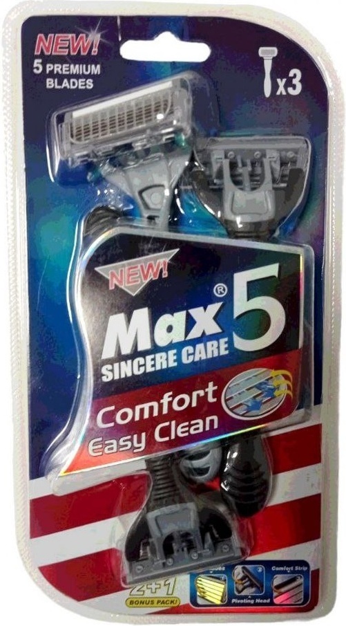 MAX Sincere Care 5 бритвенный станок 3 шт