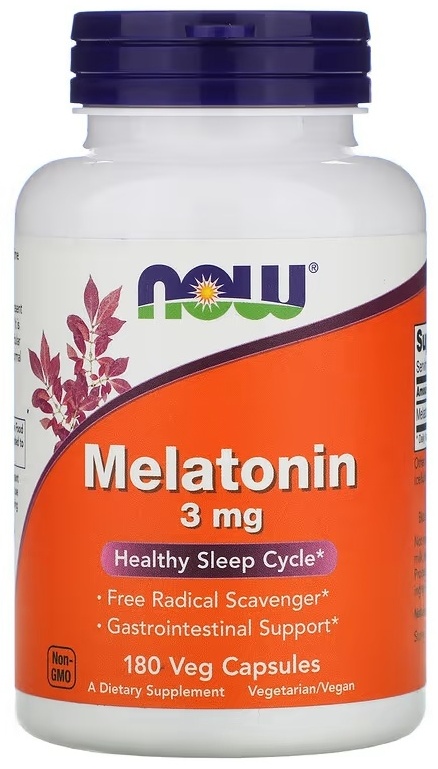 Купить NOW БАД Melatonin, 3 mg 180 капсул в кредит в Алматы – Kaspi Магазин
