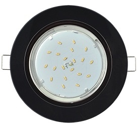 Ecola Светильник Ecola Gx53 h4 5310 glass стекло круг черный хром - черный 38x126 к / FP53RNECH GX53