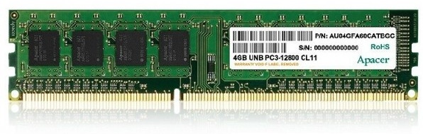 Оперативная память Apacer DDR-3 DIMM 4Gb DL.04G2K.KAM BOX