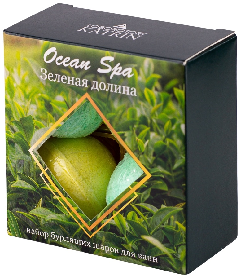 Laboratory Katrin Ocean SPA Зеленая долина бомбочка 4 шт по 40 г