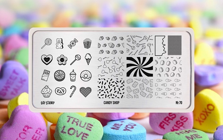 Go! Stamp Пластина для стемпинга №70 Candy Shop