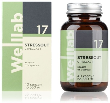 Greenway БАД для нервной системы Welllab STRESSOUT 550 мг 40 капсул