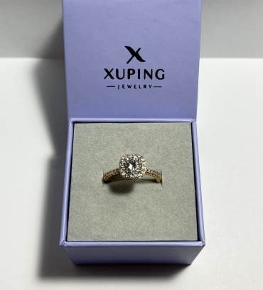 Кольцо Xuping Jewelry размер 18 медицинский сплав, фианит