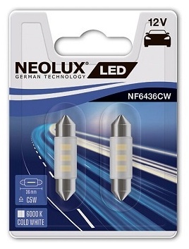 Neolux NF6436CW-02B светодиодная C5W, 2 шт