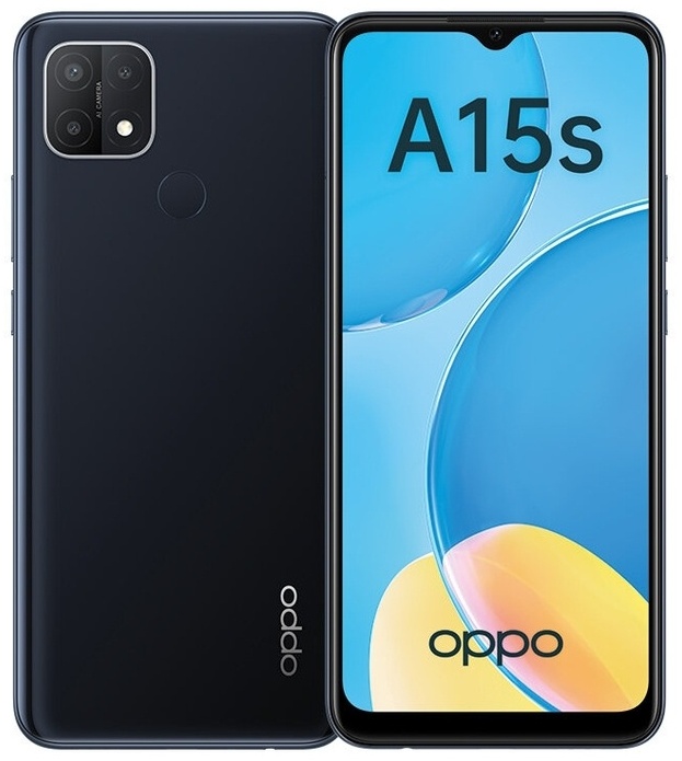 Смартфон OPPO A15s 4 ГБ/64 ГБ черный