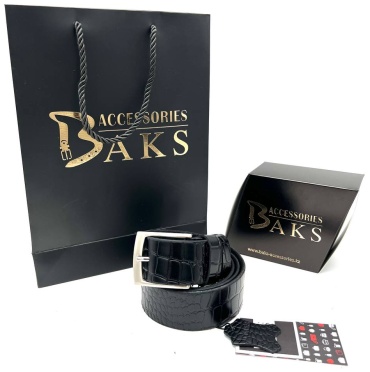 Ремень BAKS ACCESSORIES натуральная кожа 110 см черный