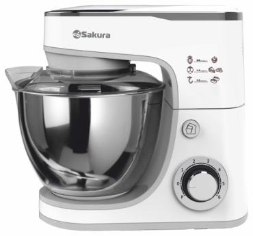 Миксер SAKURA SA-6332W белый, стальной