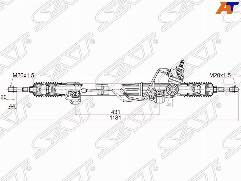Рулевая рейка SAT гидравлическая ST4425060100 правый руль