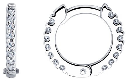Серьги SOKOLOV 94025998 вес 1.17 г серебро, фианит
