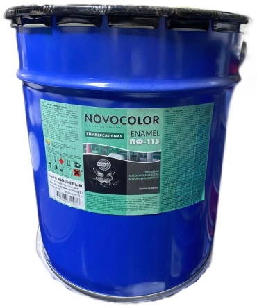 NOVOCOLOR эмаль глянцевая ENAMEL ПФ-115 20 кг, тон красный