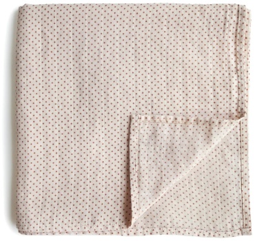 Пеленка текстильная MUSHIE Caramel Polka Dot, 1 шт, 120x120 см