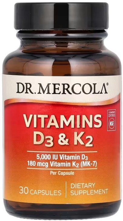 Купить Dr. Mercola Vitamins D3 & K2 капсулы 30 шт в Алматы – Магазин на ...