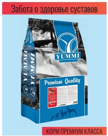 YUMMI Premium Quality Мясное изобилие для взрослых средних и крупных пород 14 кг