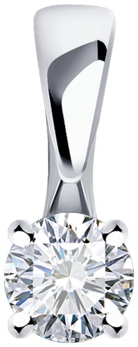 Подвеска Diamant 52-230-01759-1 вес 0.4 г золото, бриллиант