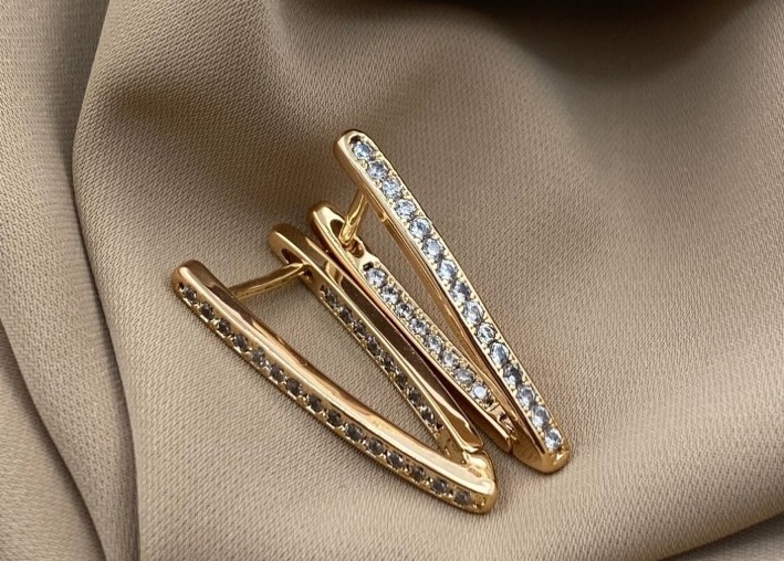 Серьги Xuping Jewelry медицинская сталь, фианит
