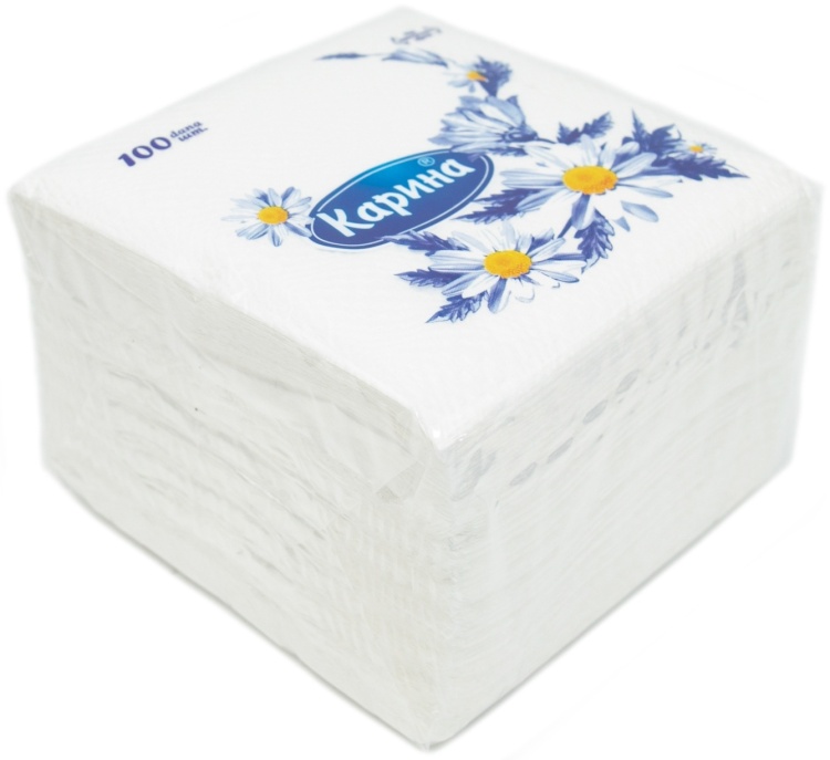 Купить Бумажные салфетки Карина White 100 шт в кредит в Алматы – Kaspi ...
