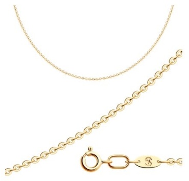 SOKOLOV 582030400 длина 40 см, вес 1.12 г золото, плетение якорное