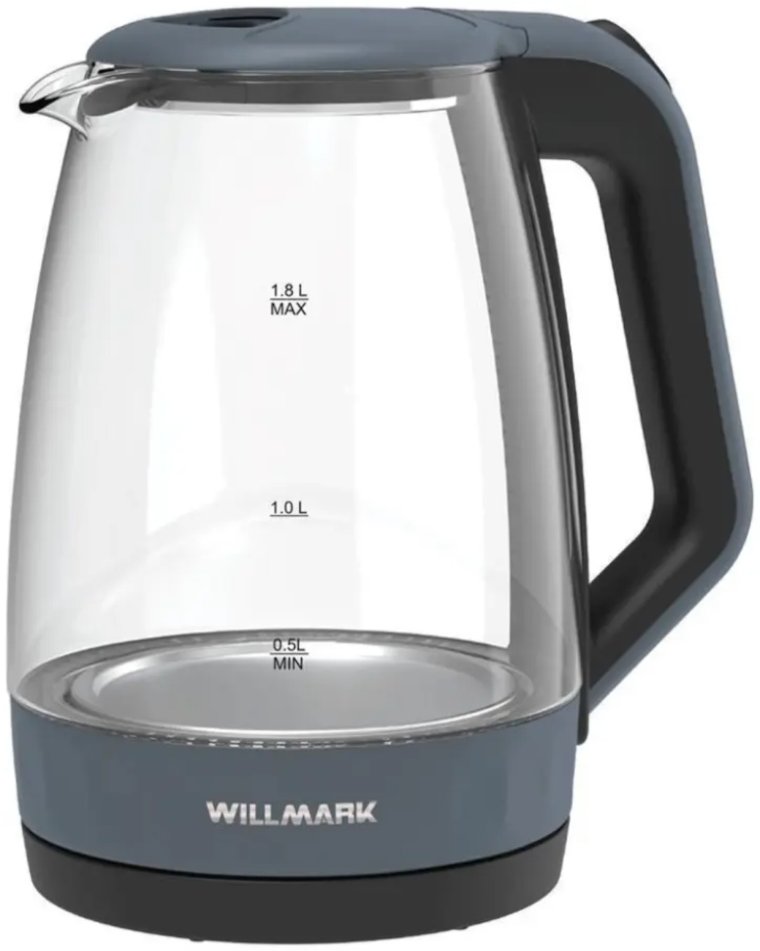 Электрочайник Willmark WEK-1823G серый, черный
