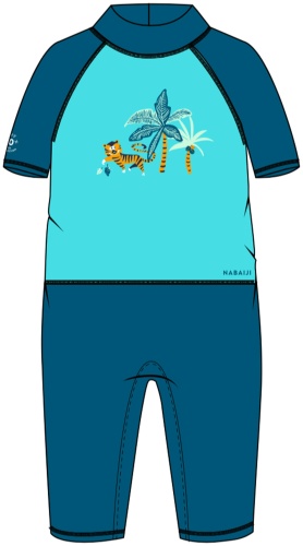 Купальник слитный Decathlon бирюзовый