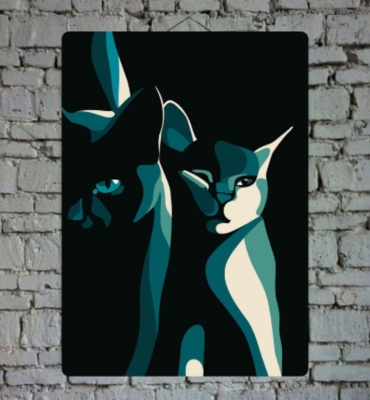DREAM ART STUDIO постер Кошки 40x60 см