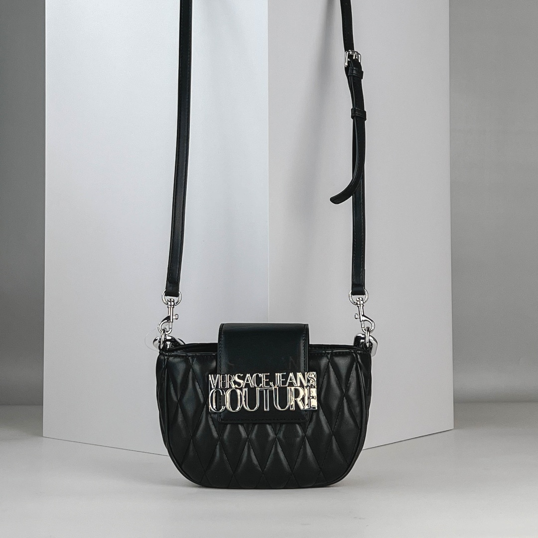 Сумка кросс-боди Versace экокожа черный