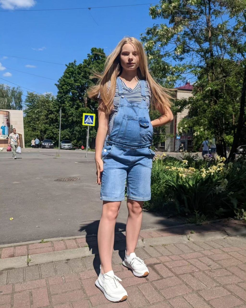 Комбинезон с шортами Puzatiki голубой