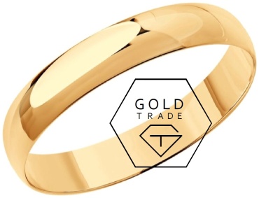GOLD TRADE gt-100101-4мм размер 16, 16.5 вес 1.5 г золото, без вставок