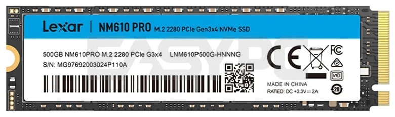 SSD Lexar NM610 PRO 500 Гб