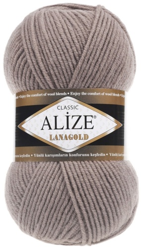 Моток Alize Lanagoldов кофе с молоком 240 м 100 г 584