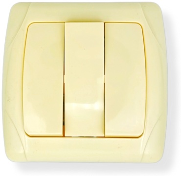 Выключатель клавишный VIKO 102-160-0010, шампань