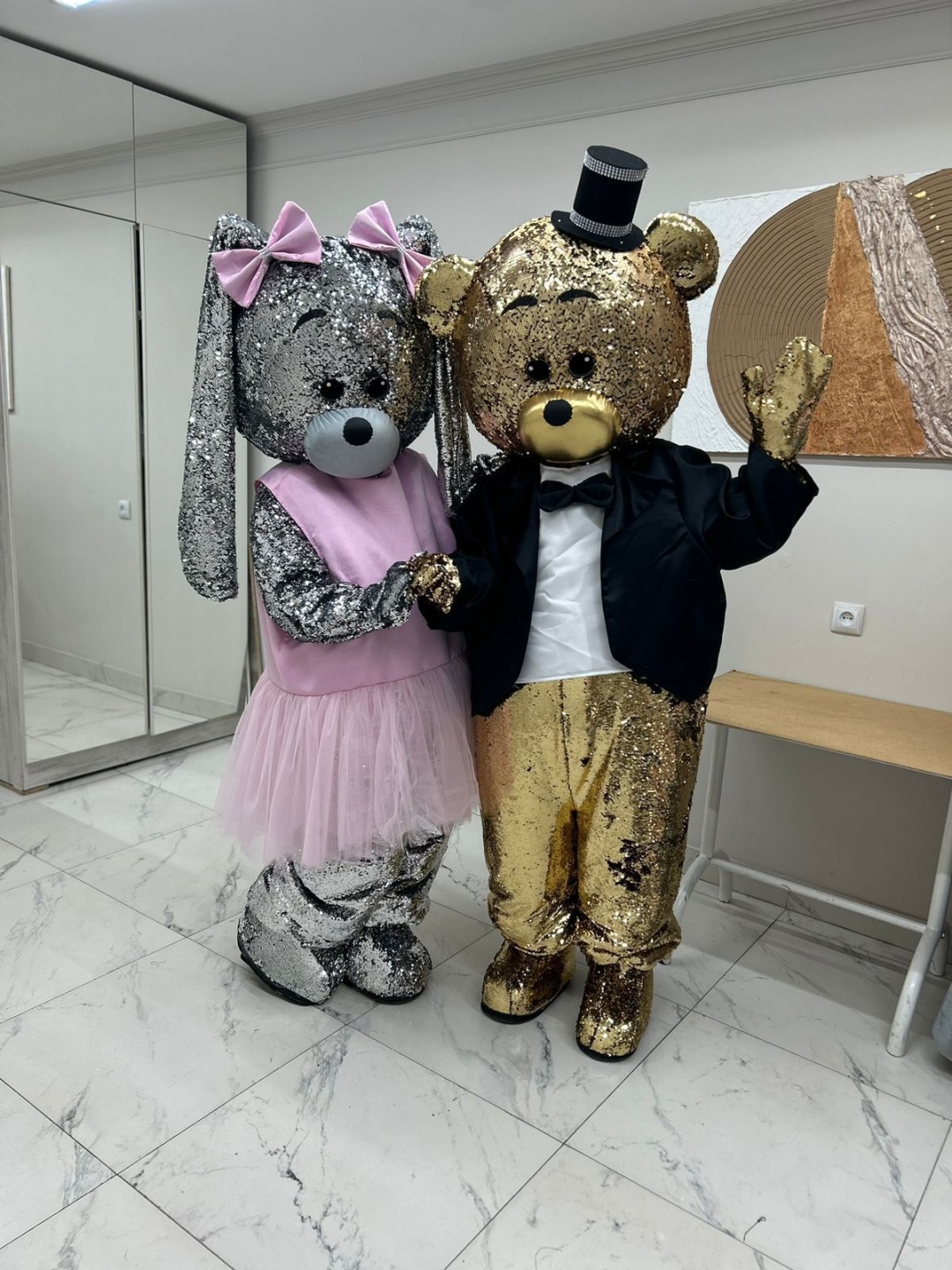 Карнавальный костюм Костюм серый, золотистый
