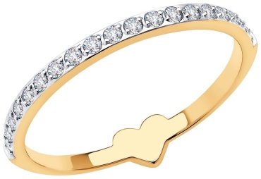 LUXOR JEWELRY LUXOR 018545_ 17_ 1.18 размер 17 вес 1.18 г золото, фианит