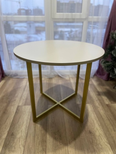 Обеденный стол Seol, 90х90x75 см, ЛДСП, пластик, бежевый