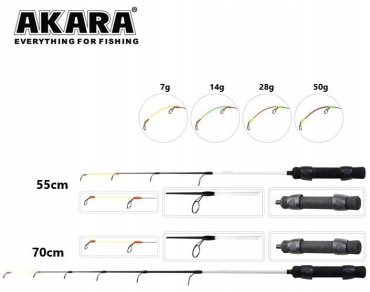 Akara Удочка зимняя Ice Jig Profi 28г, IGP-28-55 для зимней рыбалки 0.55 м