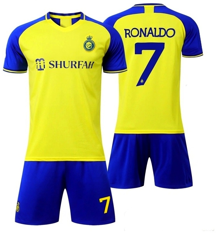Купить Детская футбольная форма Ronaldo Al Nassr желтый-синий 146-152 в ...