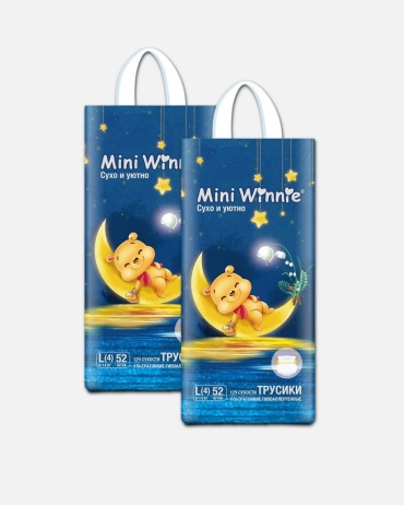 Подгузники-трусики Mini Winnie L, 104 шт