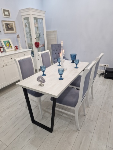 Обеденный стол Loft, 150х70x75 см, ЛДСП, белый