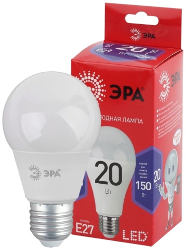 ЭРА 20W E27, светодиодная, холодный белый